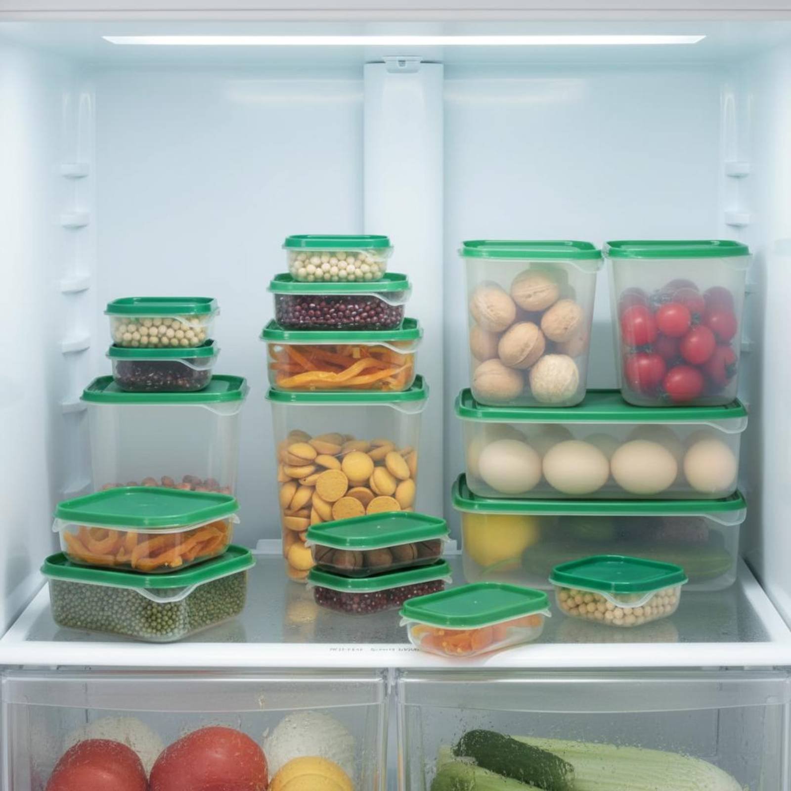 Food Storage Plastic Container - Набор из 17 герметичных пластиковых контейнеров