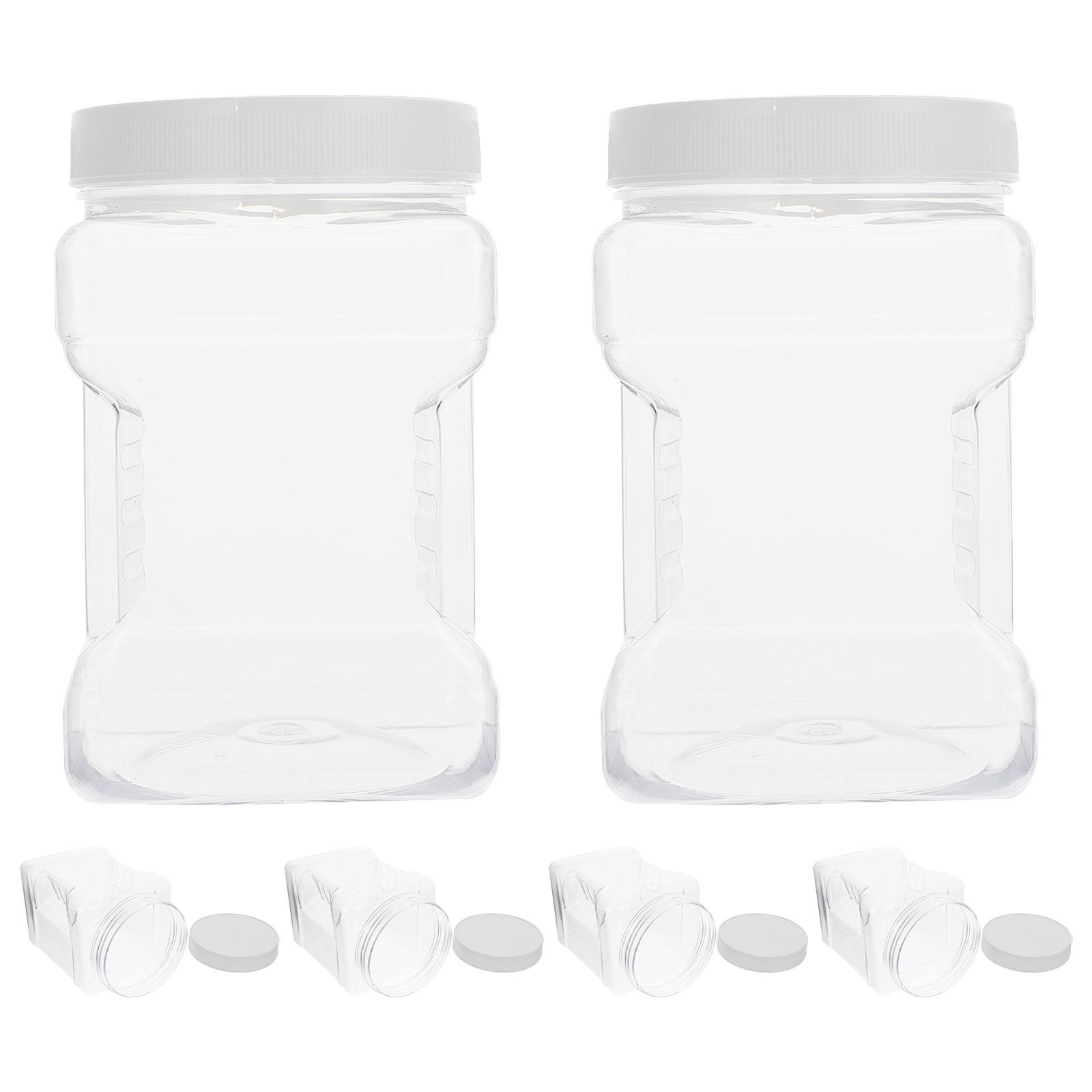 Food Storage Plastic Container - 6 шт. прозрачных квадратных пластиковых контейнеров