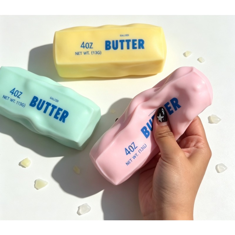 Food Storage And Containers - Игрушка-антистресс в виде батончика сливочного масла,