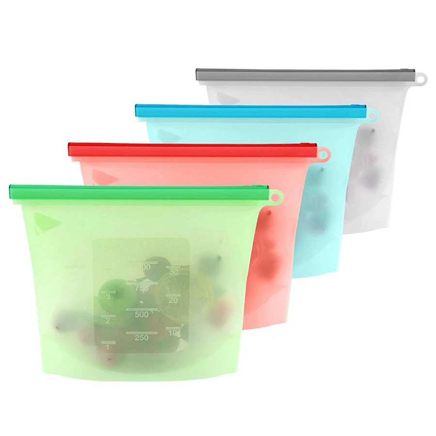 Food Storage Reusable Bags - Многоразовый силиконовый пакет для хранения продуктов
