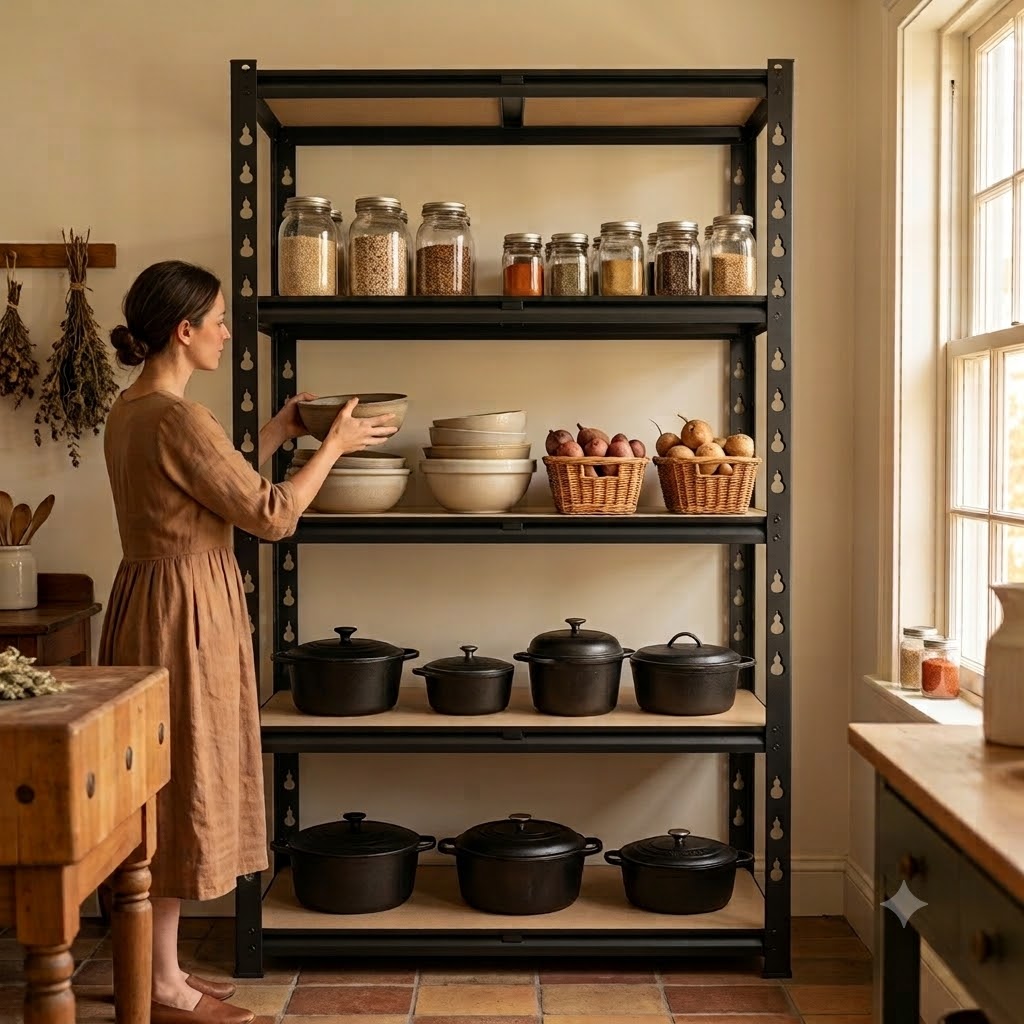Food Storage No Pantry - Тонкая 5-ярусная металлическая полка-стеллаж, 27,6x11,8x59,8 дюймов,