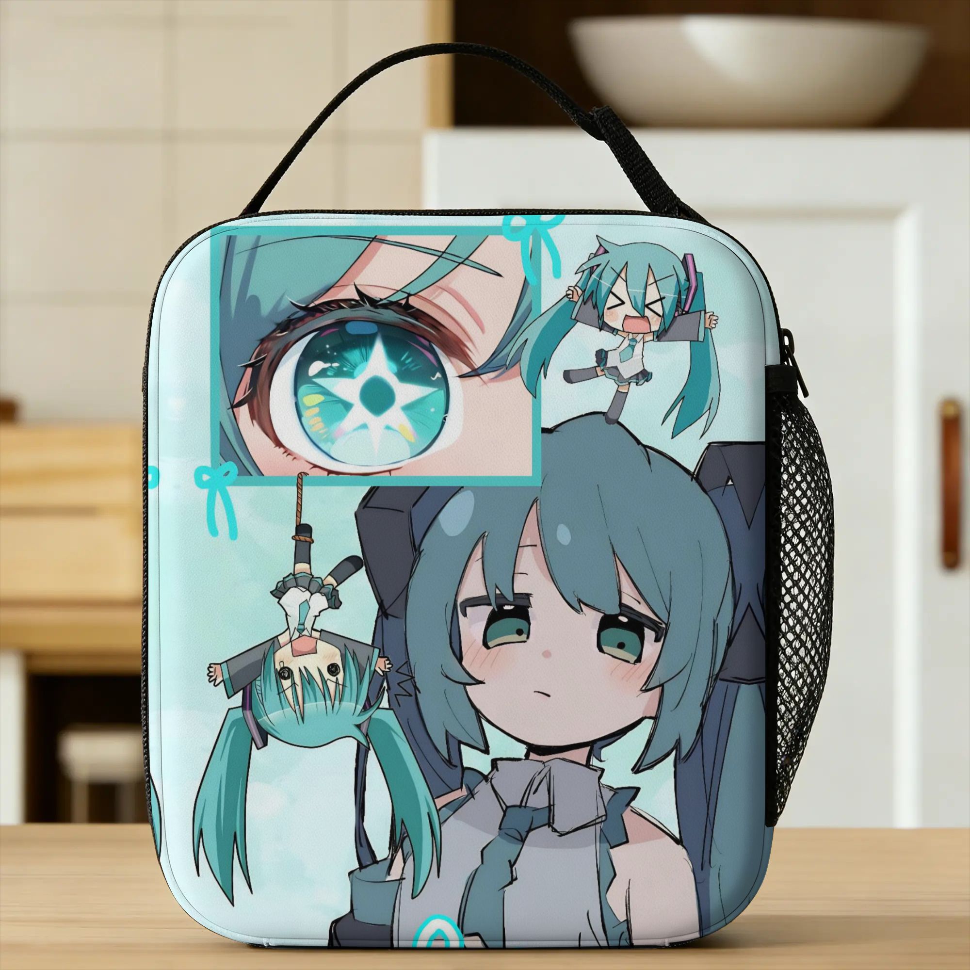 Food Storage Reusable Bags - Термосумка для обеда Hatsune Miku, многоразовая,