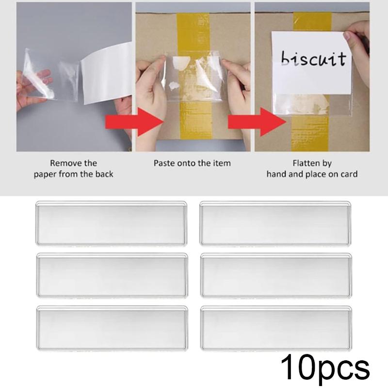 Food Storage No Pantry - 10 шт. прозрачных самоклеящихся держателей для