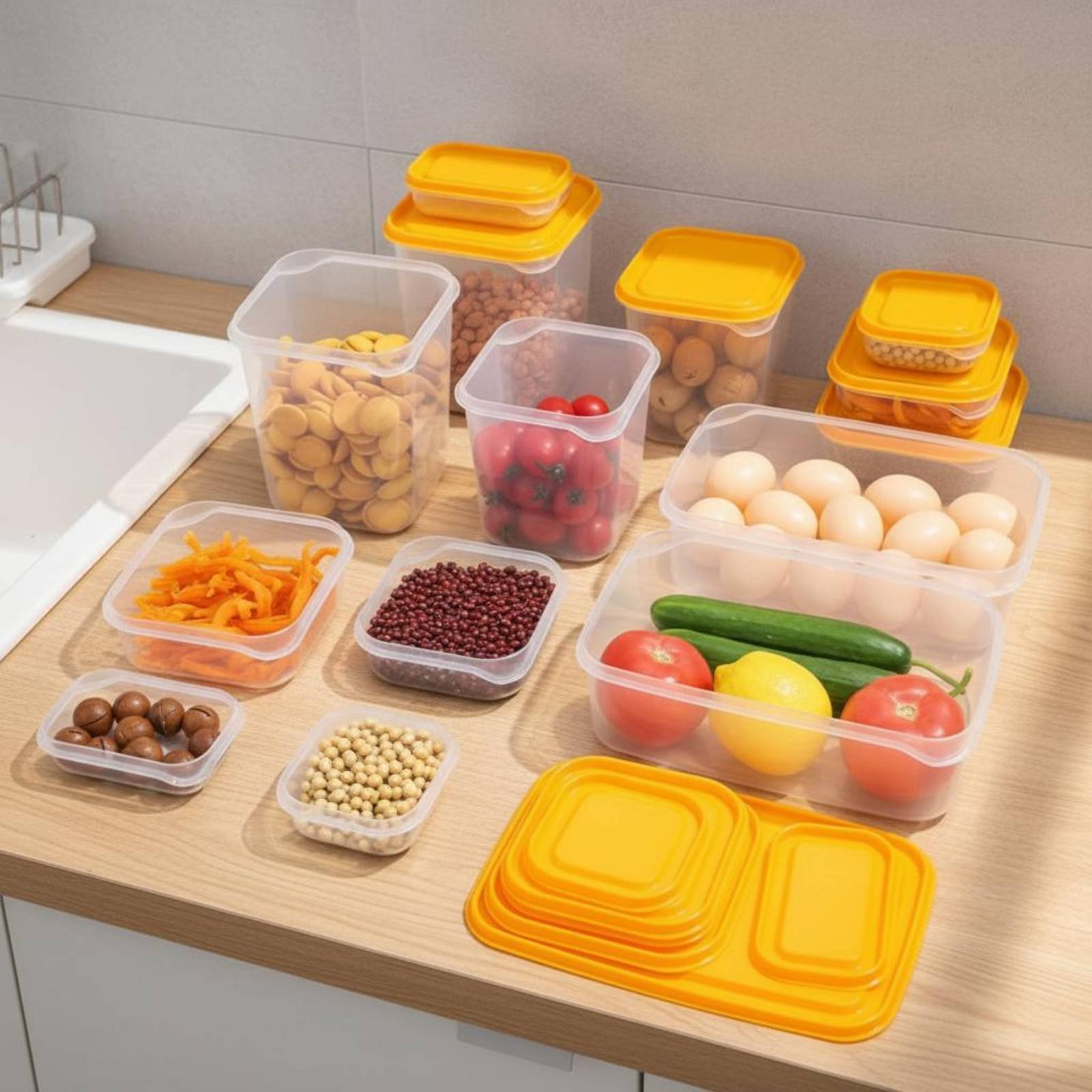 Набор из 17 герметичных пласти – обзор и цена Food Storage Plastic Container