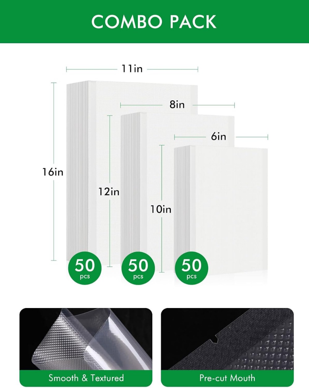 Пакеты для вакуумной упаковки, – обзор и цена Vacuum Sealer Bag
