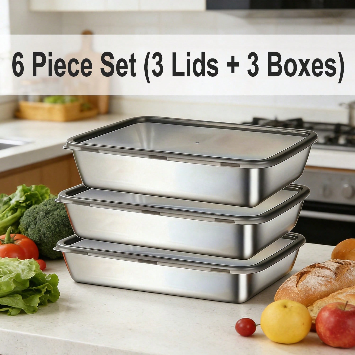 6 шт. (3 коробки + 3 крышки) Н – обзор и цена Food Storage Essentials
