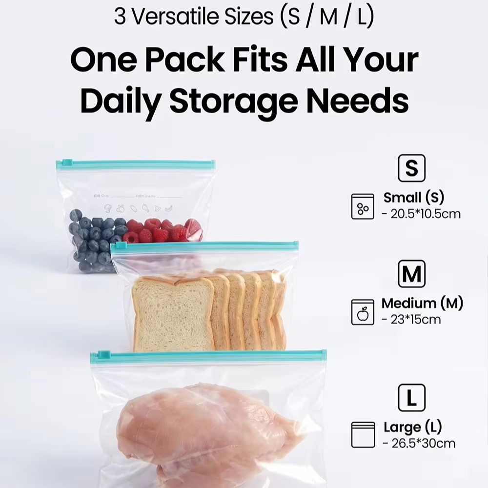 Пищевые пакеты на зип замке ут – обзор и цена Food Storage Reusable Bags