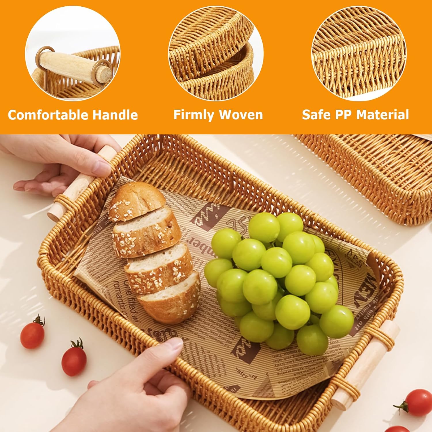 Прямоугольный плетеный поднос  – обзор и цена Food Storage Essentials